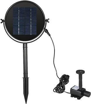 Kit de bomba de fuente de agua con energía solar para estanque de baño para pájaros 9V / 2W